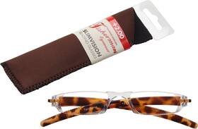 Fisherman Eyewear 711181127409 Slim Vision Rimless Reading Glasses Tortoise