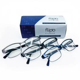 1001934527 Flipo Blue Light Blocking Reading Glasses With 2.0 Strength Levels - 3-pack