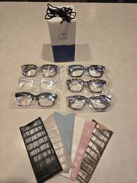 X00415obf1 For Women Miyya 6 Pack Fashion Reading Glasses Blue Light Blocking