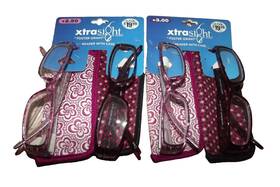 Foster Grant 024021553727 Xtrasight Readers 2- 2 Pack Lot 2.5 And 3.0 Magnification 4