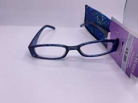 Foster Grant 024021800951 Brynna Blue Flowers Readers Reading Glasses 1.25 Funky Womens New