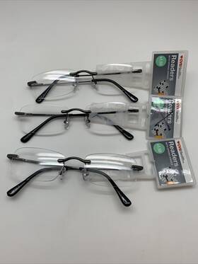 Foster Grant 050428366585 Inch 3 Pair R84 Dustin 1.50 Cvs Reading Readers Glasses Gun Metal Grey