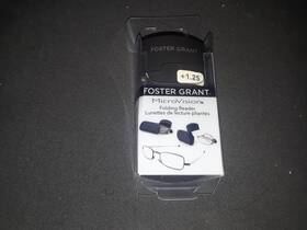 1010489-125.arm Foster Grant 1.25 Microvision Gideon Folding Reading Glasses Retails 24.99 New