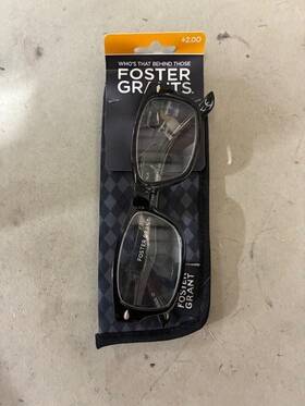 1016725-175.sdm Foster Grant 1.75 Lens Black Frame Eyeglasses
