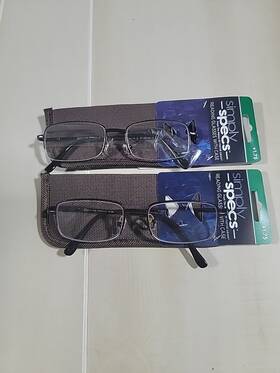 1019942-175 Foster Grant 2 Pair Mens 1.75 Reading Glasses Simply Specs Hal Brown