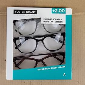 Foster Grant 119501443978 Design Optics 3 Reading Glasses - 2.00