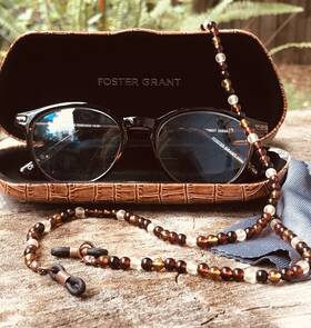 1575000 Foster Grant Design Optics Fostergrant Blue Light Glasses& Faux Croc Case/cloth /chain 2.50