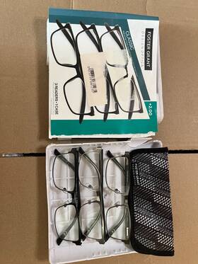 1575003 Foster Grant 3pk 2.00 Classic Collection Reading Glasses Design Optics