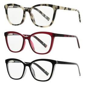 1908267 Foster Grant Design Optics By 2.50 #811 Fashion Cateye Reading Glasses 3-pk