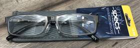 Foster Grant 193033090008 Simply Specs By Drew Gun 2.00 Tech Glasses Readers With Soft Case