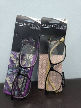 Foster Grant 193033162484 Reading Glasses Magnivison Kinsey Gold 1.00 Elana Set Of 2