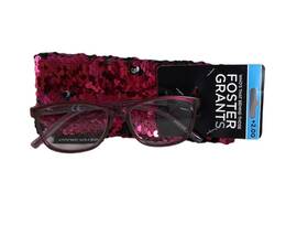 Foster Grant 193033177259 Mirelle Red Rim Reading Glasses 2.00 With Soft Case
