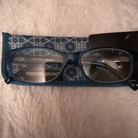 Foster Grant 193033185896 Reading Glasses Pearla Womens Readers 1.50 Teal With Soft Case