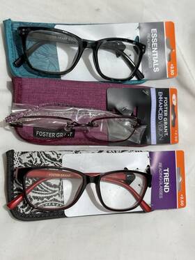 Foster Grant 193033204887 3 Ez Readers Gwyn 2.50 Blue Pink Black Glasses Trend Essentials