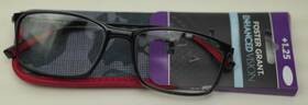 G131952-1 Foster Grant 193033206058 Enhanced Vision Reading Glasses 1.25 Beck - Black K1-a