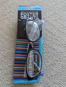Foster Grant 193033221549 Reading Glasses Brianna Black/multi Color Arms Oval 2.00
