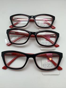 Ez2c Foster Grant 193033277003 Inch 3 Pair R67 Reading Readers Glasses 2.50 Laila Red
