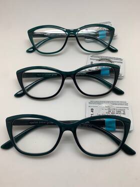 Gl2001 Foster Grant 193033279281 Inch 3 Pair R32 Readers Gloss Reading Glasses 2.00 Grn