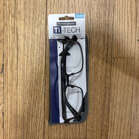 Ti104 Foster Grant 193033287736 Brand New Ti-tech Reading Glasses With Case Gun Diopter 200