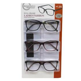 Foster Grant 193033298138 Design Optics By Full Frame Ladies Fashion 1.25 3 Count