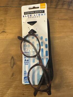 Foster Grant 193033392676 Blue Light Reading Glasses Soft Case - Parker Tortorise 2.00 New