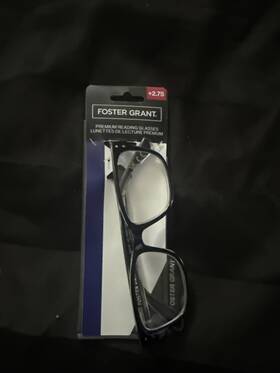 18-143 Foster Grant 193033393192 Reading Glasses With Case Tristan Blk 2.75 52/18-143