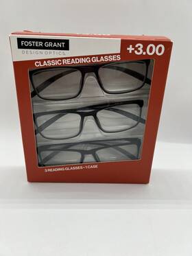 Foster Grant 193033393352 Design Optics Fashion Reading Glasses 3 Pk 3.00