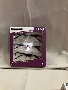 Foster Grant 193033393376 Design Optics Metal Full Rim Reading Glasses 3 Pk 1.50
