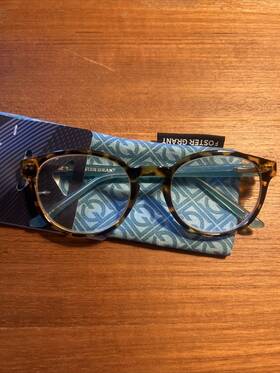 Foster Grant 193033403945 Bryn Tel Teal 1.25 Reading Glasses With Case Magnivision Free