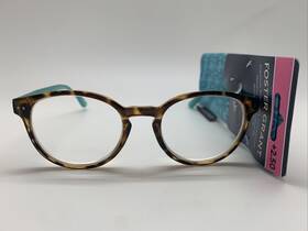 R108 Foster Grant 193033403983 Ft3 Pair Inch Round Reading Glasses Bryn Tel 2.50 Readers With Case