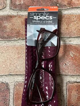 Foster Grant 193033440261 Simply Specs Reading Glasses 2.50 Sparkle And Shine 1 Pair