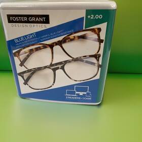 Foster Grant 193033458679 Nib Design Optics Unisex 2.00 Glasses Helps Filter Blue Light