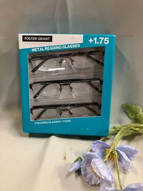 Foster Grant 193033460412 Design Optics Lyden Semi-rimless Reading 3 Pack Glasses 1.75