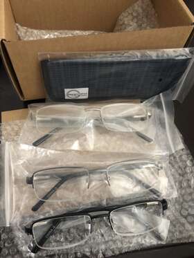 Foster Grant 193033460443 Design Optics Semi Rimless Gray/silver/black Glasses 2.75