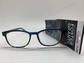 R207 Foster Grant 193033491263 Inch 3 Pair Who Misha Blue 1.25 Reading Glasses Readers