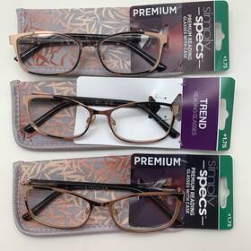 Foster Grant 193033508923 Inch 3 Pair Simply Specs Jocelyn Ros 1.75 Reading Glasses Reader