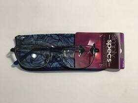 Foster Grant 193033509074 Simply Specs Men S Reading Glasses With Case Black Wire Rim 1.25 New