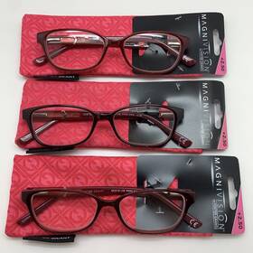 Foster Grant 193033519134 Inch 3 Pair R60 Reading Glasses Magnivison 2.50 Evalina Wine Readers