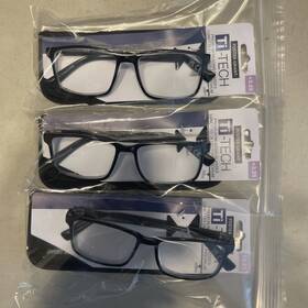 Ti200 Foster Grant 193033520024 Inch 3 Pair Blk Ti Tech 3.25 Reading Readers Glasses