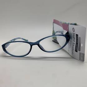 D896 Foster Grant 193033520666 Sight Station Annabelle Blu 1.00 Reading Glasses Readers