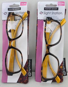 Foster Grant 193033520857 Sight Station 2.50 Heather Gld/tor By 2 Pc