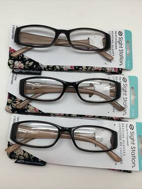 R102 Foster Grant 193033520932 Inch 3 Pair Sight Station Caity 2.75 Reading Glasses Readers
