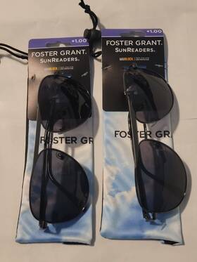 Fgsr190 Foster Grant 193033520956 Sun Readers 1.00 Sunglasses Reading Shades 2 Pack