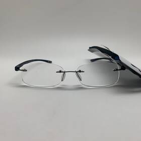Foster Grant 193033548394 Inch Archie Blu 1.50 Blue Reading Glasses Readers Rimless