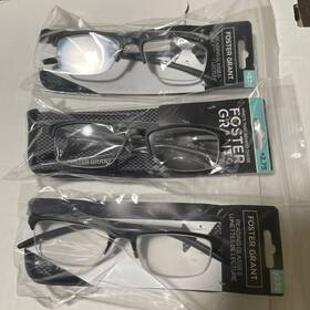Foster Grant 193033548578 Inch 3 Pair Paolo Blk Readers 2.75 Black Half Rim Reading Glasses