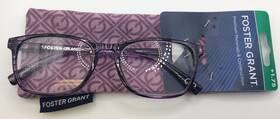 Foster Grant 193033555361 Elana Womens Fashion Purple Reading Glasses 1.75 Free Ship