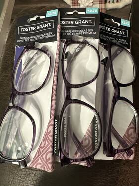 Foster Grant 193033555910 3 Magnivision Purple Elana Women S Reading Glasses With Case 1.75 10z