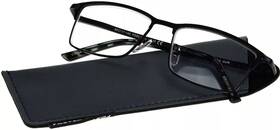 Foster Grant 193033556825 Austin Gunmetal Gray Leather Reading Glasses With Case 2.75 9z