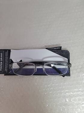 Foster Grant 193033557211 Lyden Gunmetal And Black Semi Rimless Reading Glasses 3.25 With Case 9z