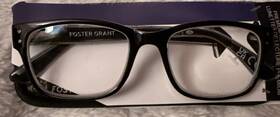 Foster Grant 193033557266 Tristan 1 Pair Black Reading Glasses 2.00 New With Case